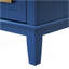 Meuble-lavabo moderne bleu 36 po avec lavabo en céramique, portes à fermeture douce, 4 tiroirs de rangement, design élégant pour les petites salles de bain-732187829