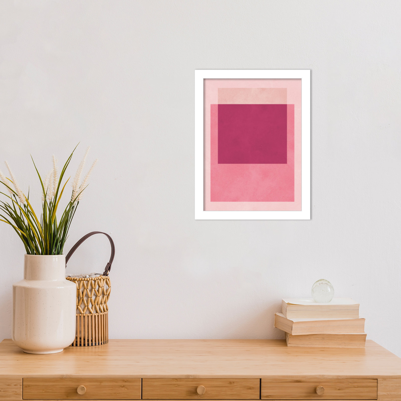 Overlapping Geometry 12 Print, 13" H x 10" W, White