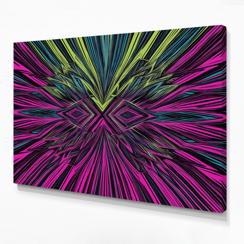 Op Art 30 Purple Canvas Wall Art, 16" H x 20" W