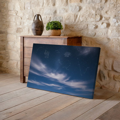 Toile, un ciel nocturne envoûtant rempli d'innombrables étoiles scintillantes, art mural variable dans la luminosité et la taille éparpillée sur une toile murale profonde