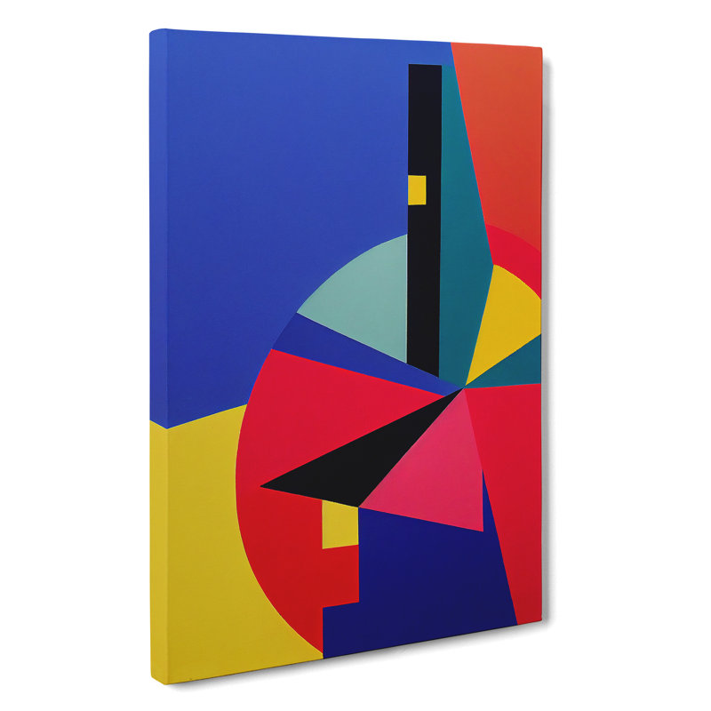 Colourful Abstract Art - Wrapped Canvas Print, 50cm H x 35cm W