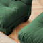 Canapés modulaires | Très grand canapé-lit modulaire en L pour salon, repose-pieds convertible, moderne | Vert | Chenille-724282025