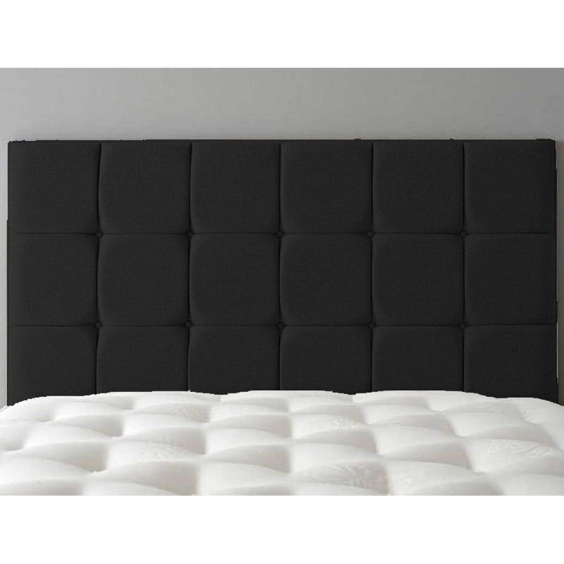 Ergun Upholstered Headboard, Single (3'), Black