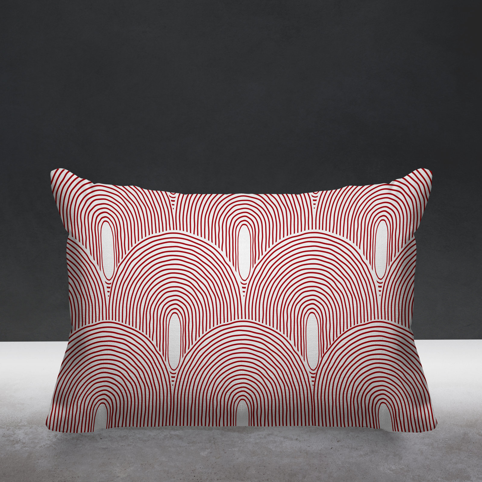 Limpo Starburst Indoor/Outdoor Throw Pillow, Red, 14"H x 20"W, Rectangular