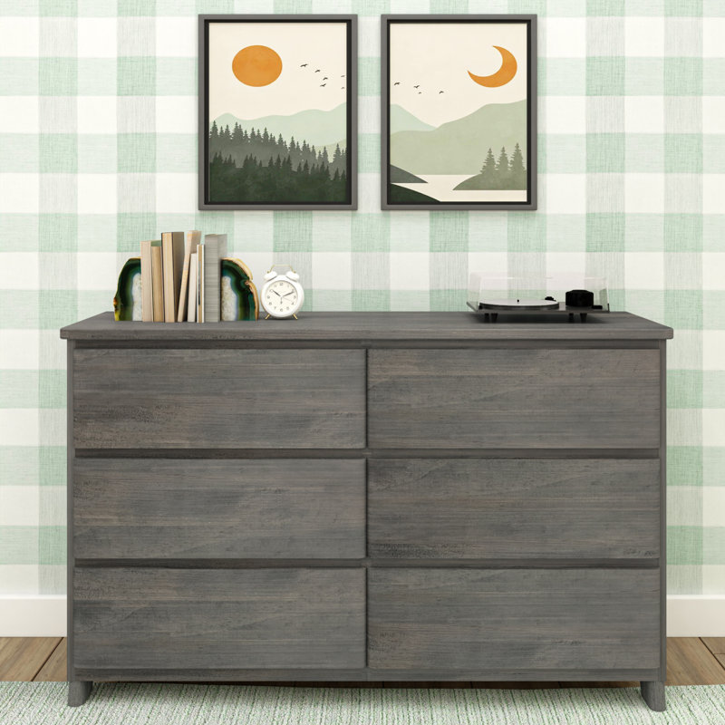 Commode 6 tiroirs Modern Farmhouse, Bois flottant