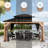 13ft x 15ft Aluminum Patio Gazebo with Double Galvanized steel Roof, Privacy Curtains & Mosquito Netting, Weatherproof & UV Protection for Garden, Porch, Lawn, Poolside & Backyard Deck