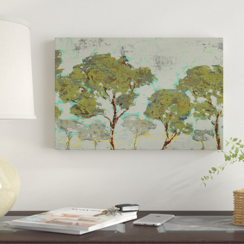 « tree tranquility », reproduction sur toile, H 26 po x l 40 po x P 1,5 po, Pas de tapis, Toile tendue