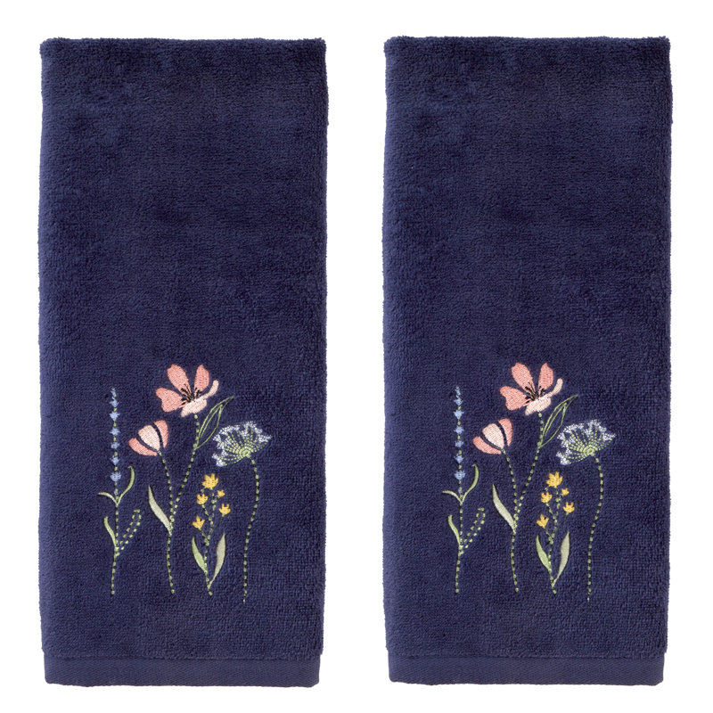 WILDFLOWER FIELD EMB HAND-NAVY