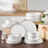 16 Pieces Premium Porcelain Modern White Dinnerware Set, Service For 4
