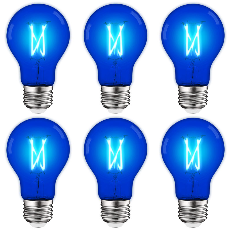 4,5 W (équivalent à 60 W), DEL A19, ampoule à intensité variable, culot moyen E26 (standard), Bleu