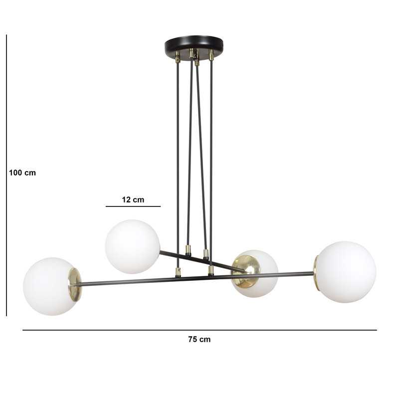 Cecily 4 - Light Kitchen Island Pendant, White