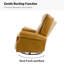Fauteuil oscillant pivotant et inclinable en cuir ciré Hayliee-907636529