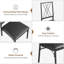 Ensemble de table de cuisine rustique 5 pièces pour 4 personnes, table de salle à manger compacte avec chaises rembourrées pour petits appartements et studios-129019557-129019559-129019561