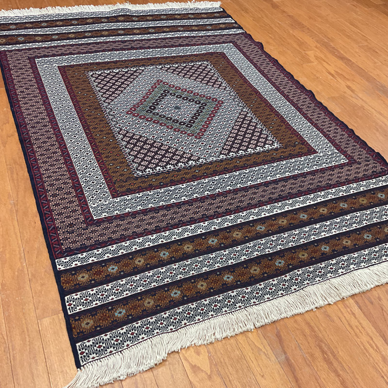 Laine soumak afghane tissée à la main Kilim