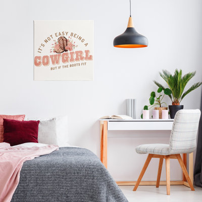 Toile «Not Easy Being Cowgirl», conception de Kim Allen