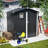 Metal Outdoor Storage Shed 6' X 4' In Black, Ideal For Garden Tools Bicycles Lawn Equipment Storage, , Waterproof, With Lockable Door And Transparent Window, Simple Assembly 4', Black Color, Great