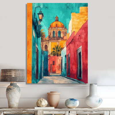 Mexico City in Vintage Light II - Mexican Town Metal Wall Art, Mexico City Metal Print