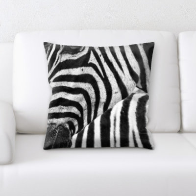 Animal Print Faux Leather Throw Pillow