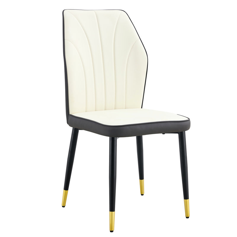 Chaises d'unité centrale en métal avec des pattes pour un repas simple et chic, Gris