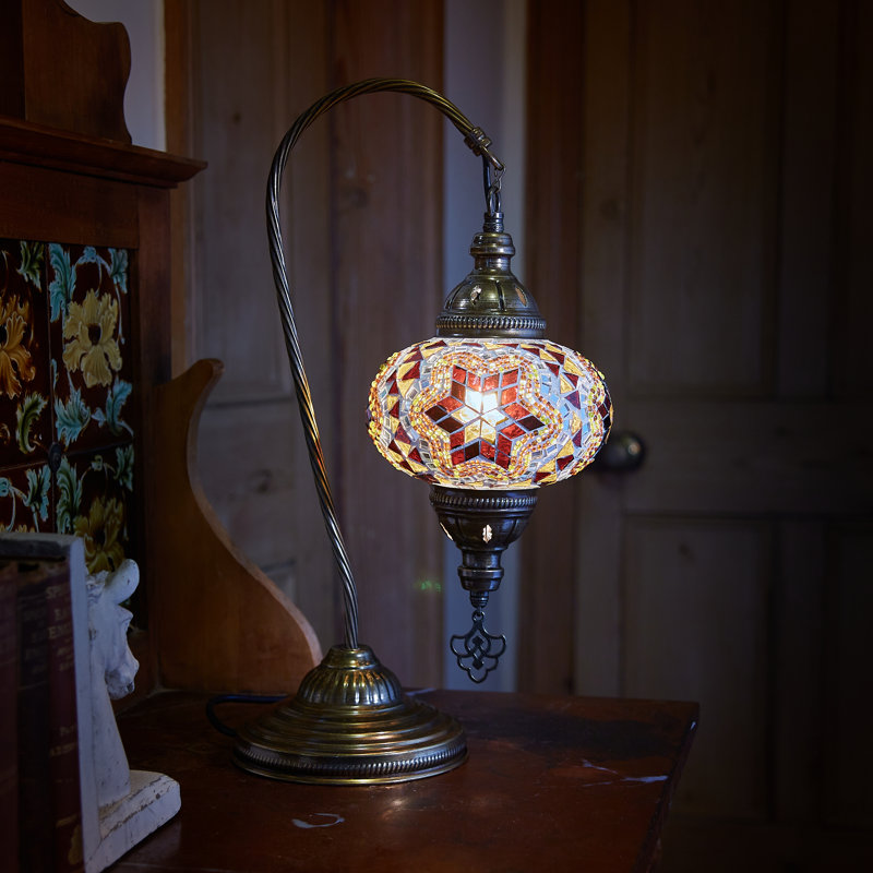 Karlie Metal Lighting Lamp, Brown/Amber