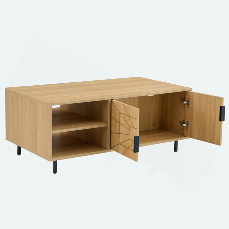 Table basse avec rangement en MDF Brock