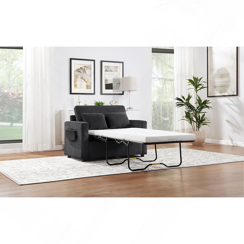 Canapé-lit simple 47,2 po avec canapé-lit et matelas pliable
