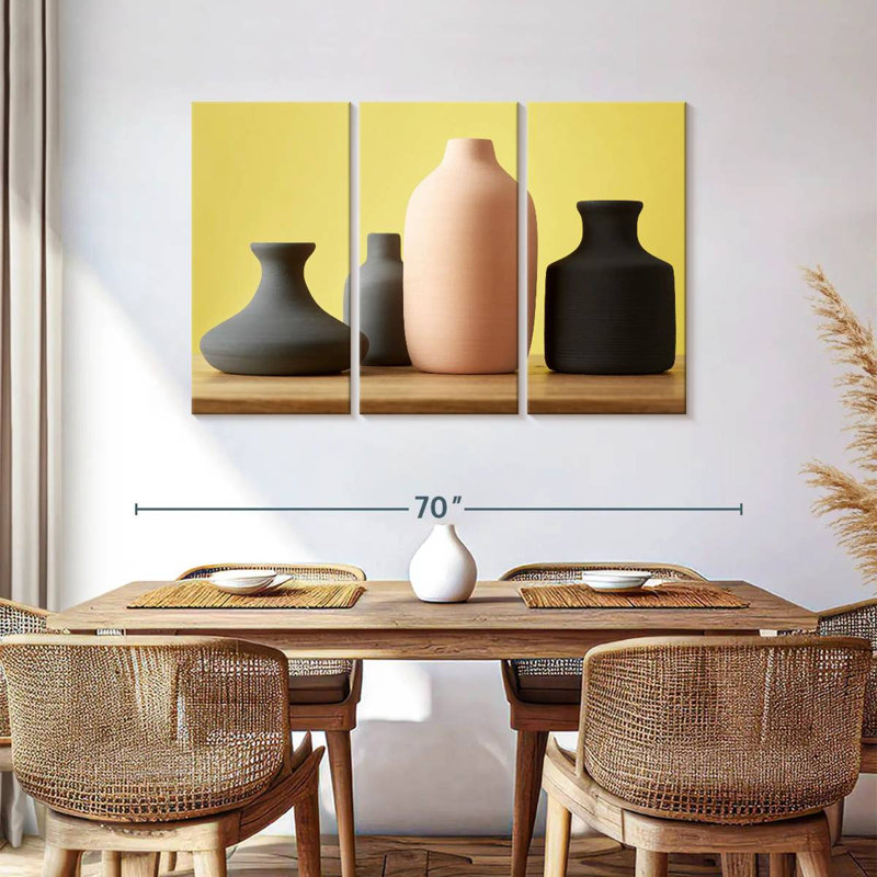 Minimalist Ceramic Vases, 36" H x 57" W