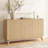 Fluted Sideboard Buffet Cabinet with Solid Wood Legs-975134559