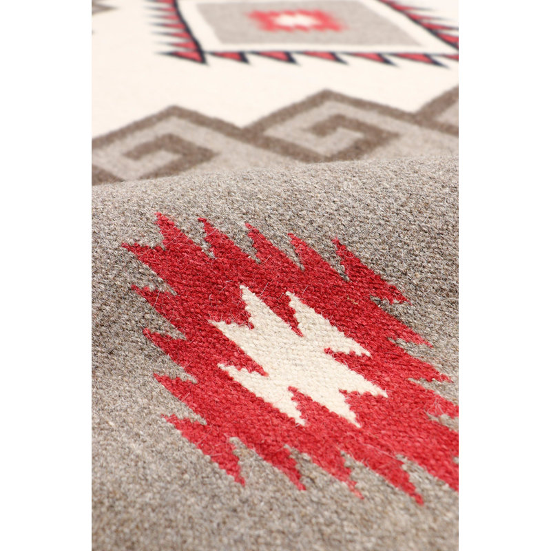 Canvello Reversible Wool Mocha Area Rug- 6'1'' X 9'