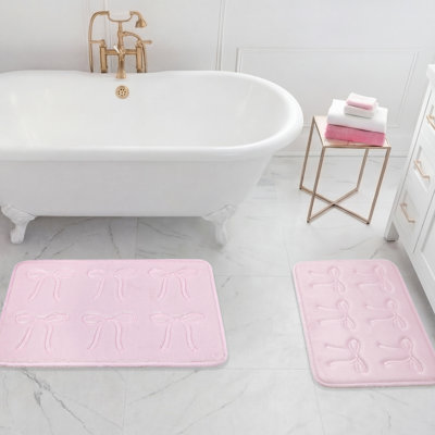 Ensemble de tapis de bain en mousse à mémoire de forme Jucy Couture Clara Bows