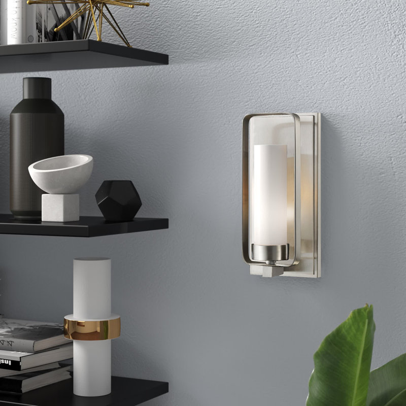 Iniguez Steel Armed Sconce, Brushed Nickel