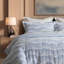 Literie en jacquard de coton de qualité supérieure, couette King bleue moderne