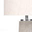 Table Lamp - 29" Height, Grey Resin Material, Ivory & Cream Shade