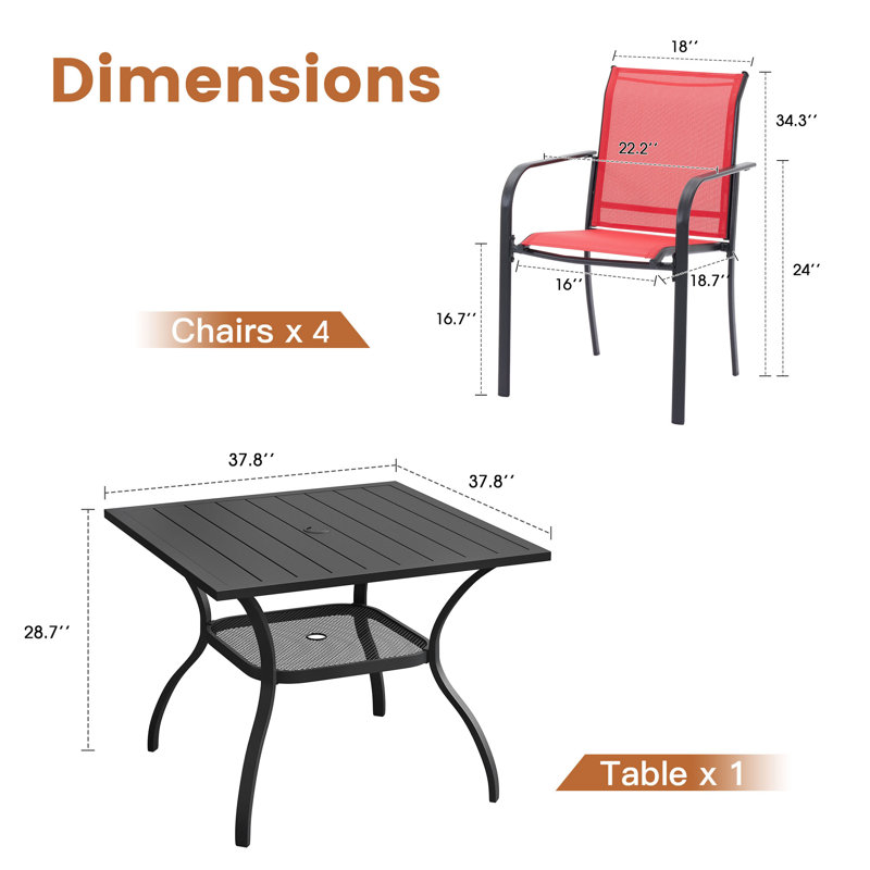 Lavonya 4 - personne 37,8 L extérieur, Noir / rouge