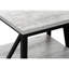 Table de chambre en stratifié gris avec support en métal noir pour un style contemporain. Construction robuste et durable. Accessoire idéal pour les petits travaux.