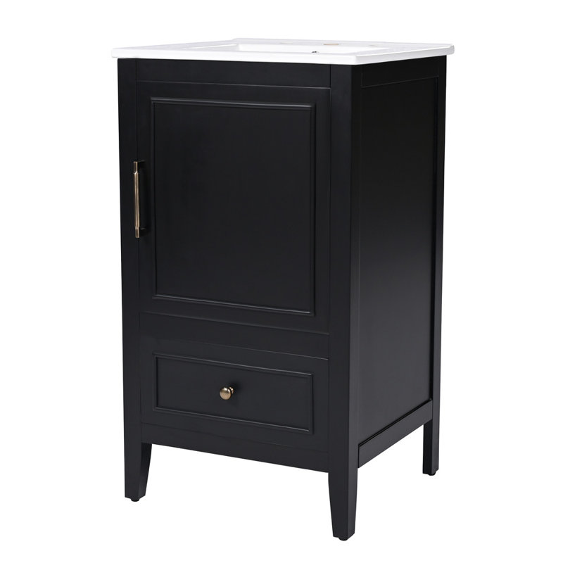 Bathroom Vanity With Sink, Black