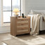 Ashvir Rattan 3-Drawer Nightstand With Built-In Outlets-421711036