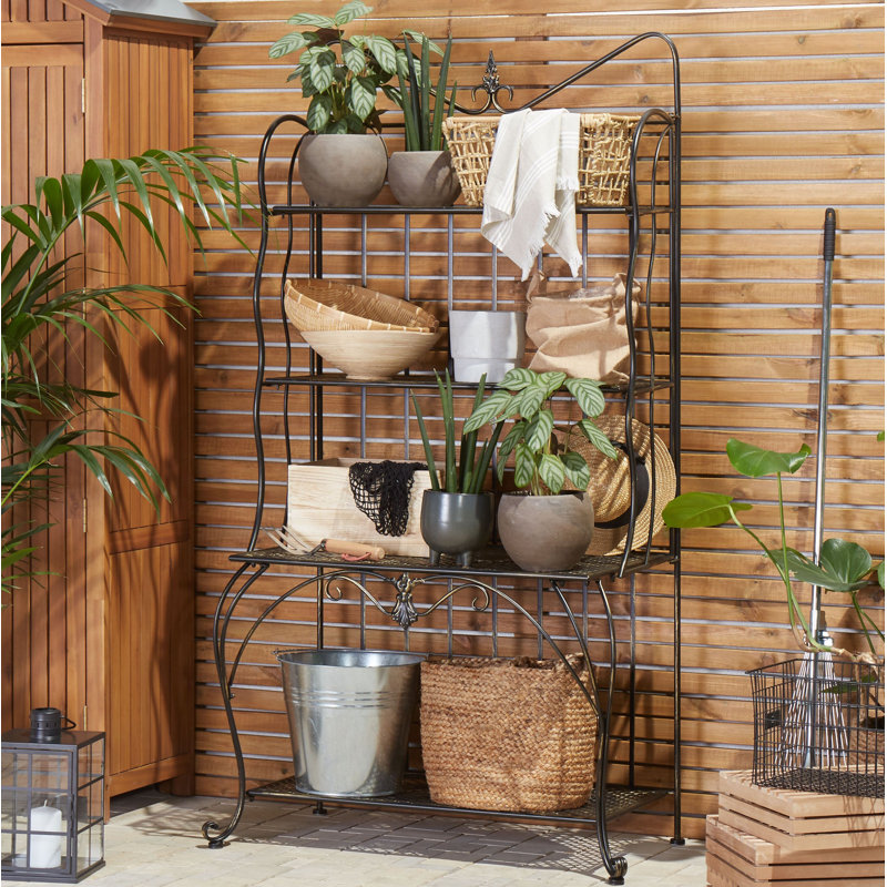 Tawanna Metal Plant Stand, Black