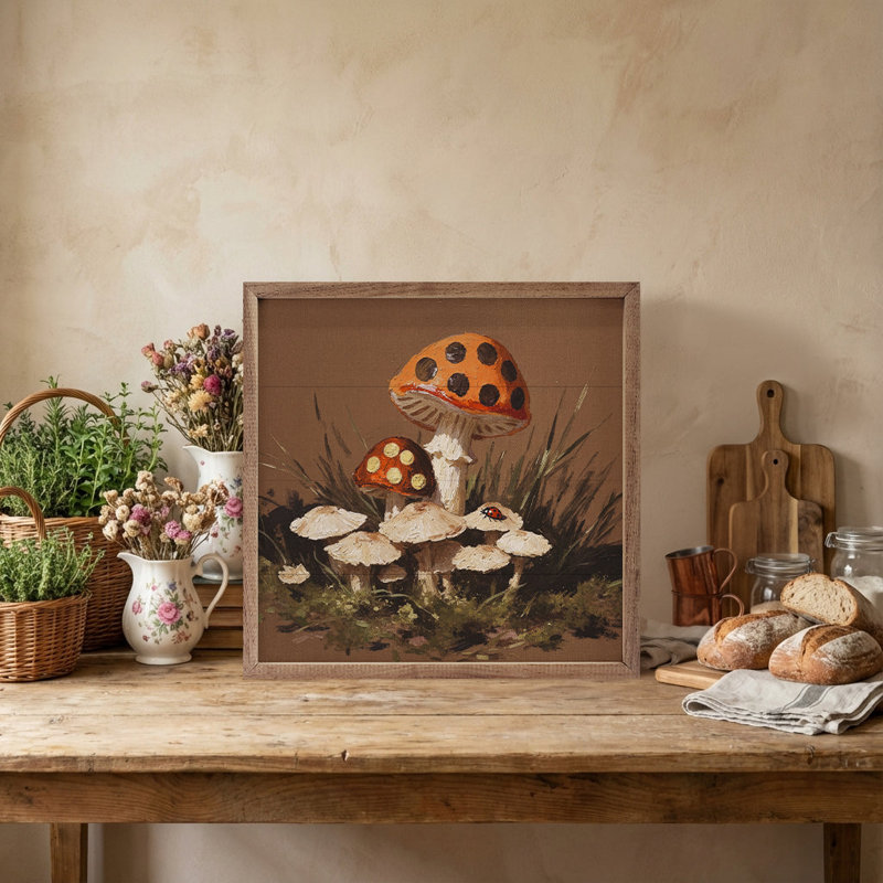 Mushroom Patch, 4" H x 4" W