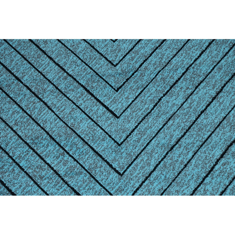 Tapis oriental transitionnel bleu turquoise 5X8, Carré 9 pi 10 po