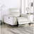 Light Taupe Finish Contemporary Style Power Recliner Pillow Top Arms Metal Legs Extendable Footrest And Headrest Hardwood Frame Primary Living Room