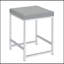 Tabouret de coiffeuse carré gris clair