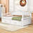 Wood Twin Extendable Daybed with Drawers and Twin Trundle-701012128