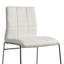 Chaises de comptoir rembourrées - blanches avec 2 chaises de salle à manger à pieds scintillants