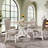 Functional Furniture Retro Style Dining Table Set With Extendable Table And 4 Upholstered Chairs For Dining Room And Living Room-1083582211-1083582268