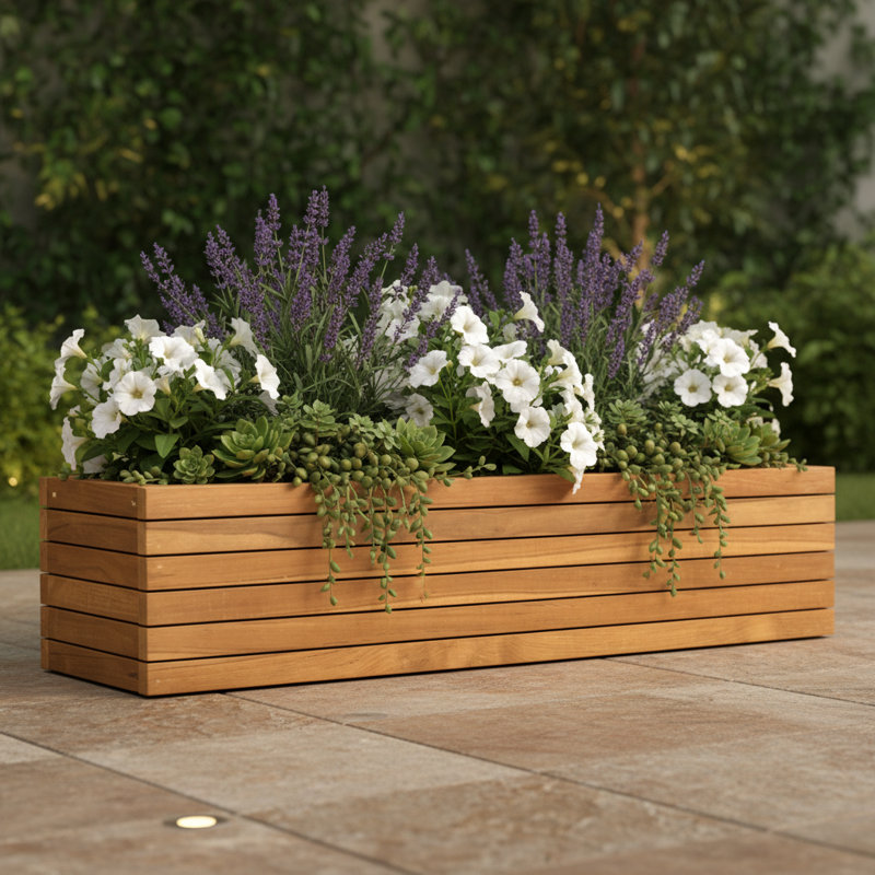 Boîte à fleurs d'extérieur Touchstone, H 7,9 po x l 35,4 po x P 7,9 po