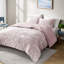 Édredon mauve / très grand pourpre, édredon en velours écrasé avec,, lavable en machine pour très grand lit, dos,