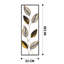 Accessoire mural en métal peint à la main, 35,4 x 12,6 pouces | 100% métal, épaisseur: 0,03 pouce | Pièce d'art décorative unique pour la maison ou le bureau | Conception élégante et durable, des variations de couleur peuvent se produire