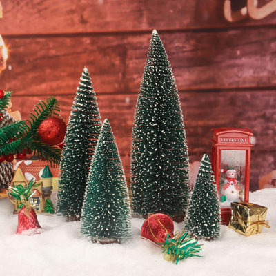 Miniature Pine Tree Tabletop Christmas Trees, Small Artificial Pine Tree Decor, Mini Christmas Trees for Desk, Table, Party & Holiday Decoration