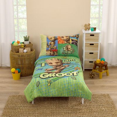 Marvel Guardians of the Galaxy I Am Groot 4 Piece Toddler Beding Set -  Disney: Marvel, 3129416R